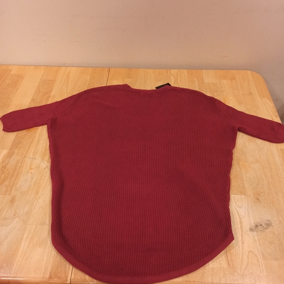 Express Sweater new Womens sz S Red Pullover Oversized Scoop Neck Short Sleeves - Picture 11 of 16